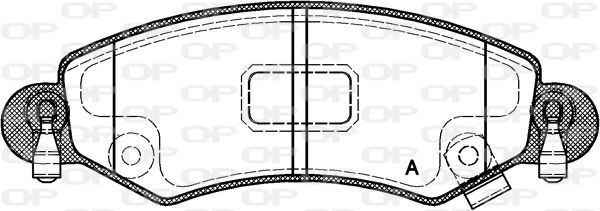 OPEN PARTS Комплект тормозных колодок, дисковый тормоз BPA0702.12